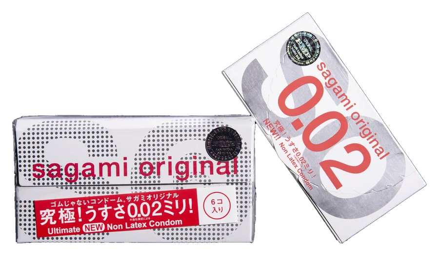Hộp bao cao su Sagami Original 0.02 màu trắng, băng đỏ, 6 chiếc